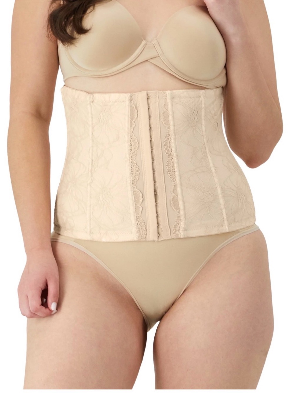 💜Maidenform Women's Shapewear Extra Firm Control Lace Waist Trainer, Size:2XL